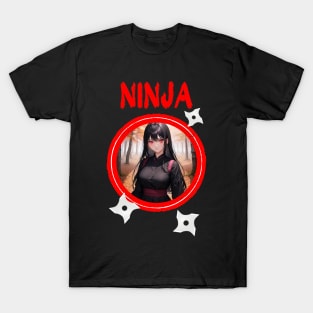 Ninja Target Love Cute Anime Girl T-Shirt